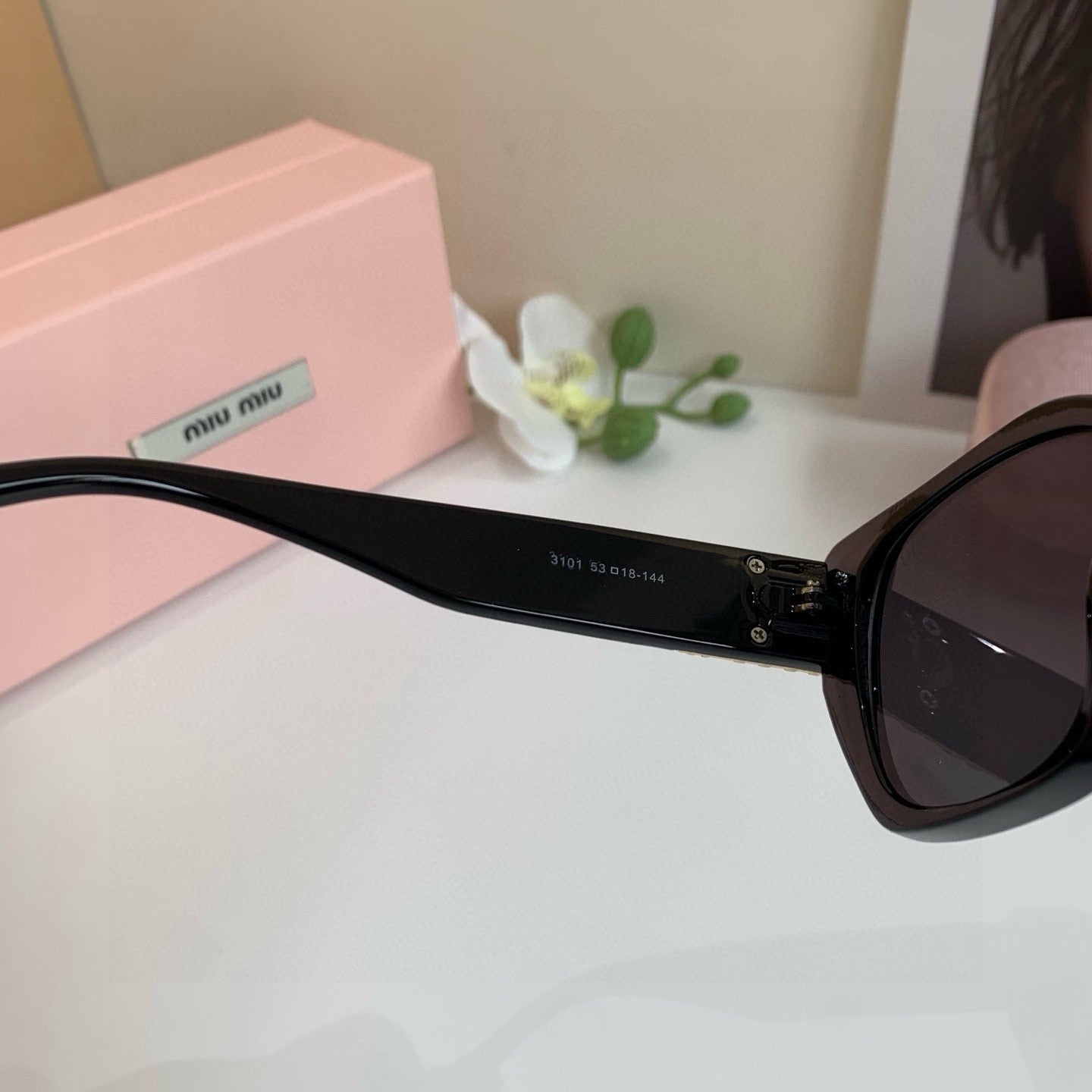 Miu Miu Square Black Lens Sunglasses for Men & Women - 382988