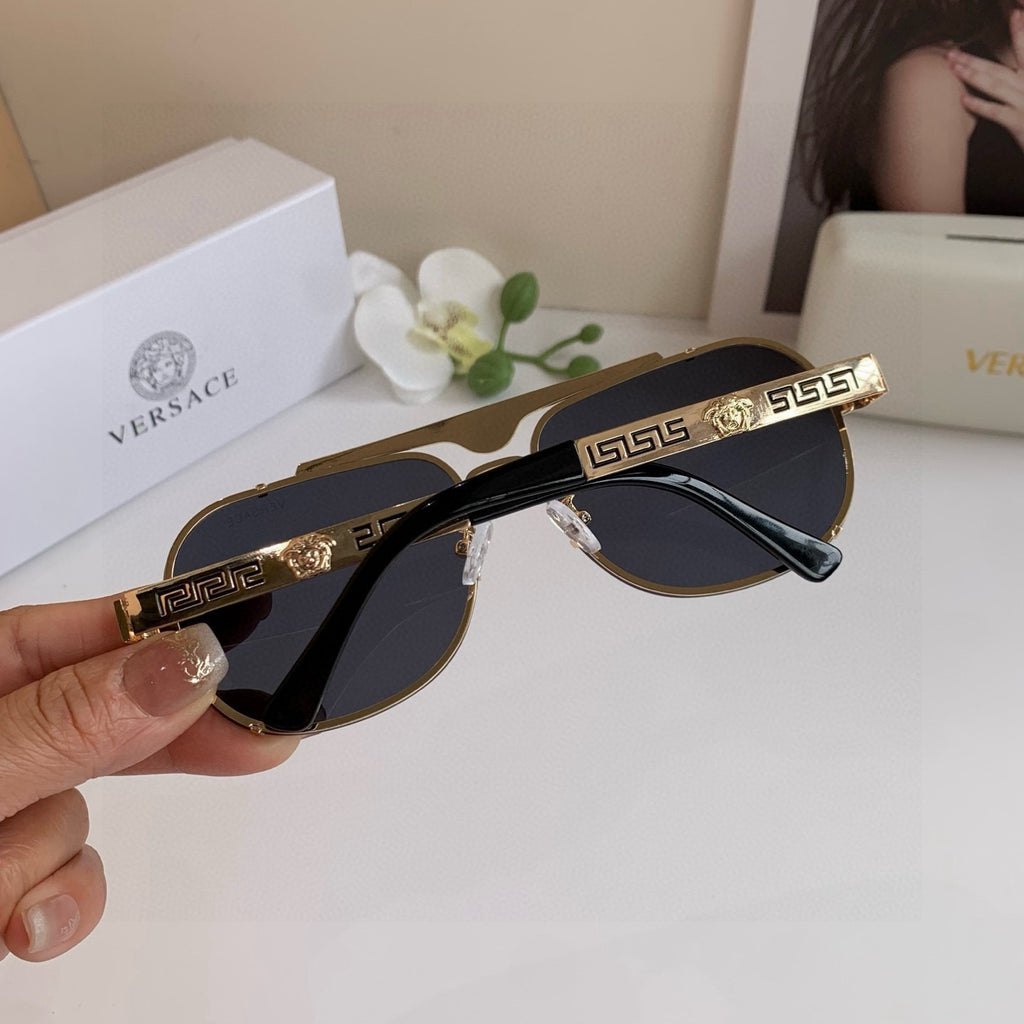 Versace Polarized Metal Square Silver Lens Sunglasses for Men & Women - 466256 - detail image 2