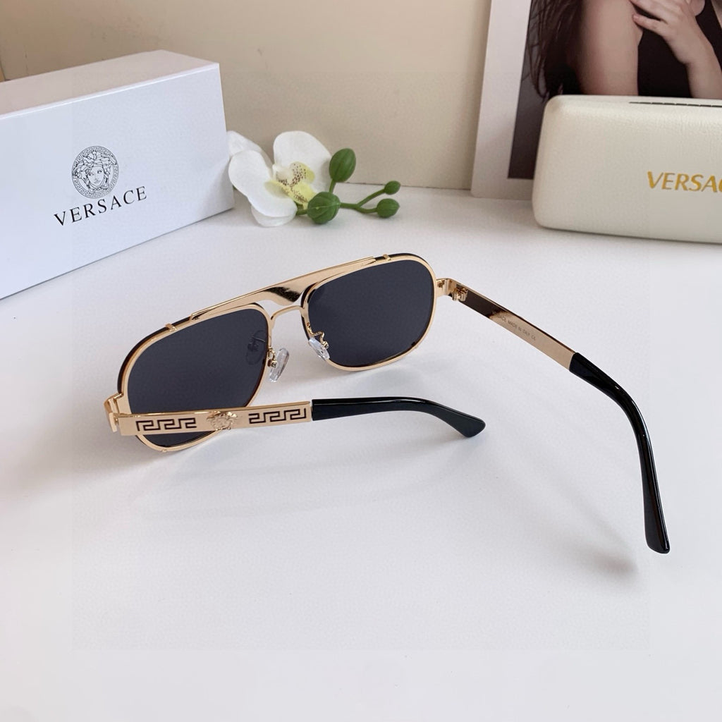 Versace Polarized Metal Square Silver Lens Sunglasses for Men & Women - 383056 - detail image 4