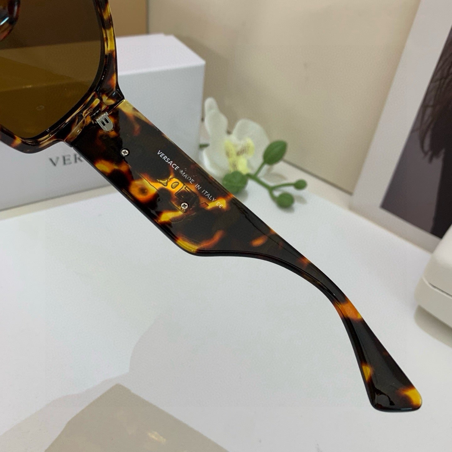 Versace Polarized Oversized Black Lens Sunglasses for Men & Women - 487792