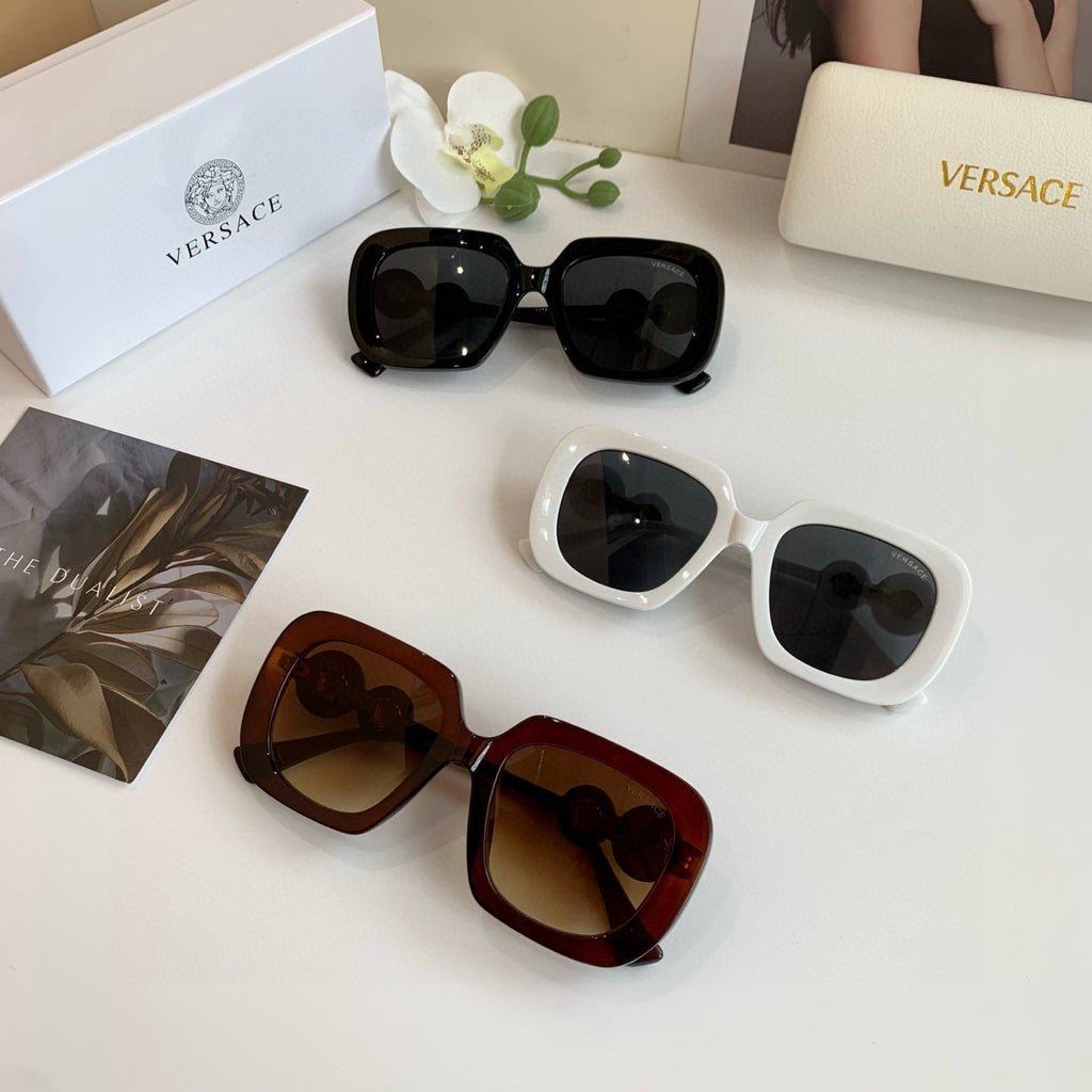Versace Polarized Square Black Lens Sunglasses for Men & Women - 487803 - detail image 3