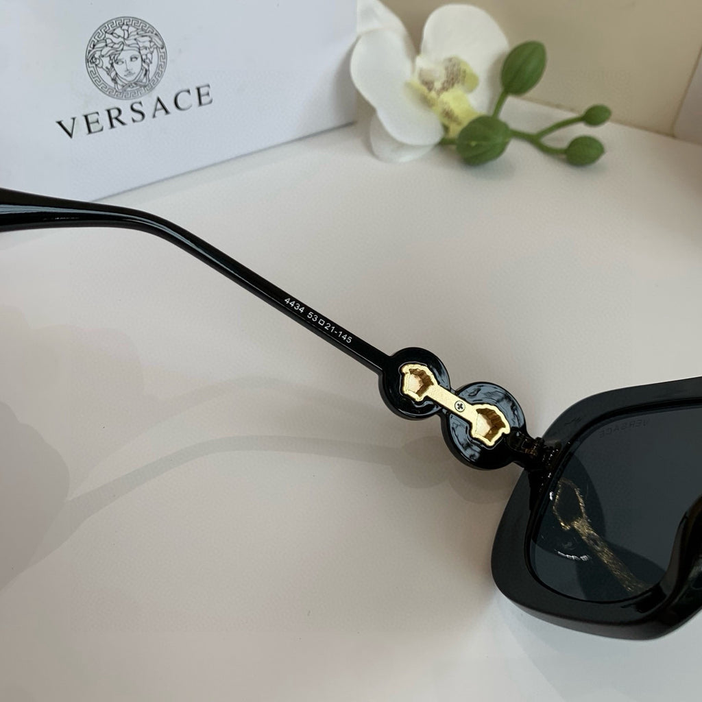 Versace Polarized Square Black Lens Sunglasses for Men & Women - 487803