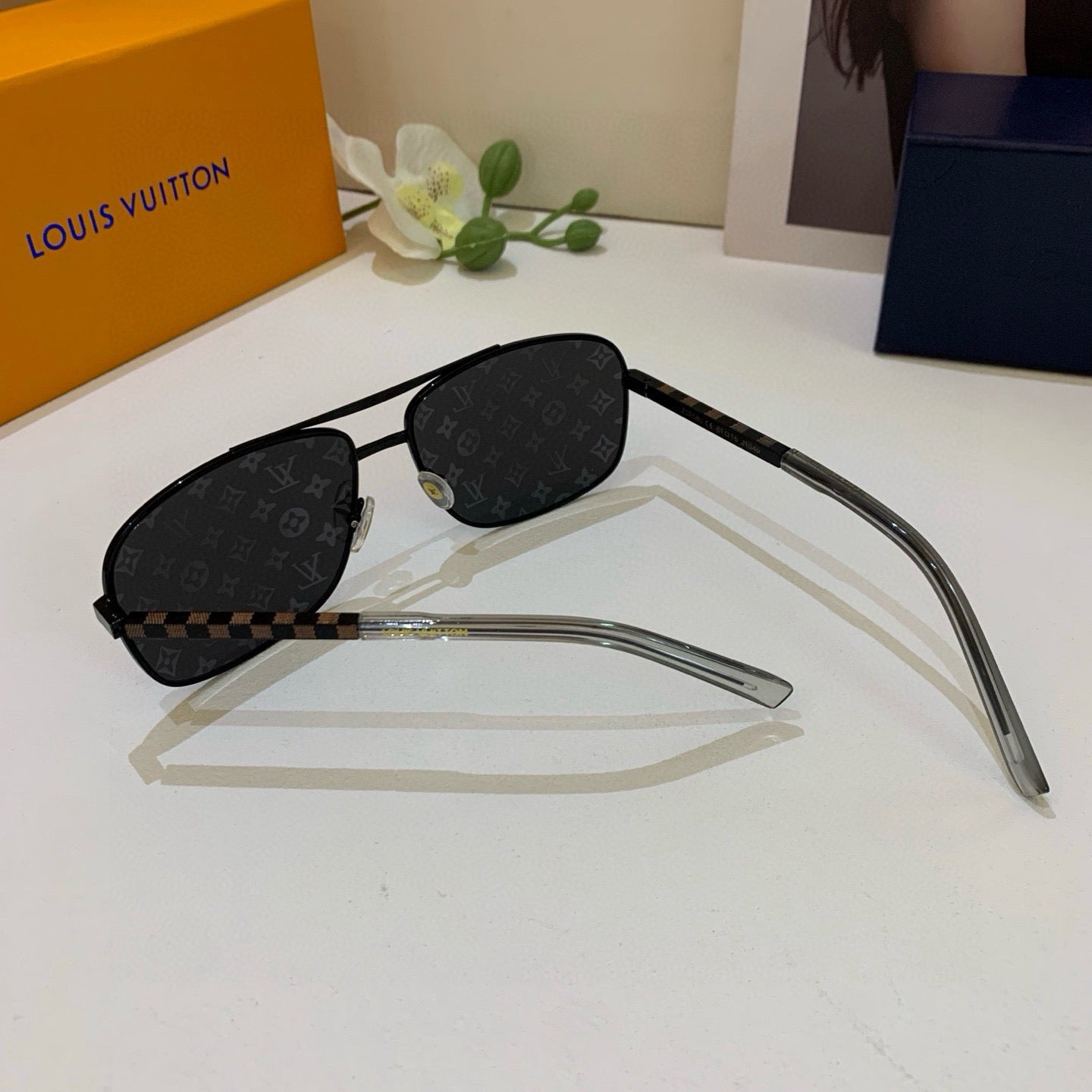 Louis Vuitton Aviator Black Lens Sunglasses for Men & Women - detail image 2