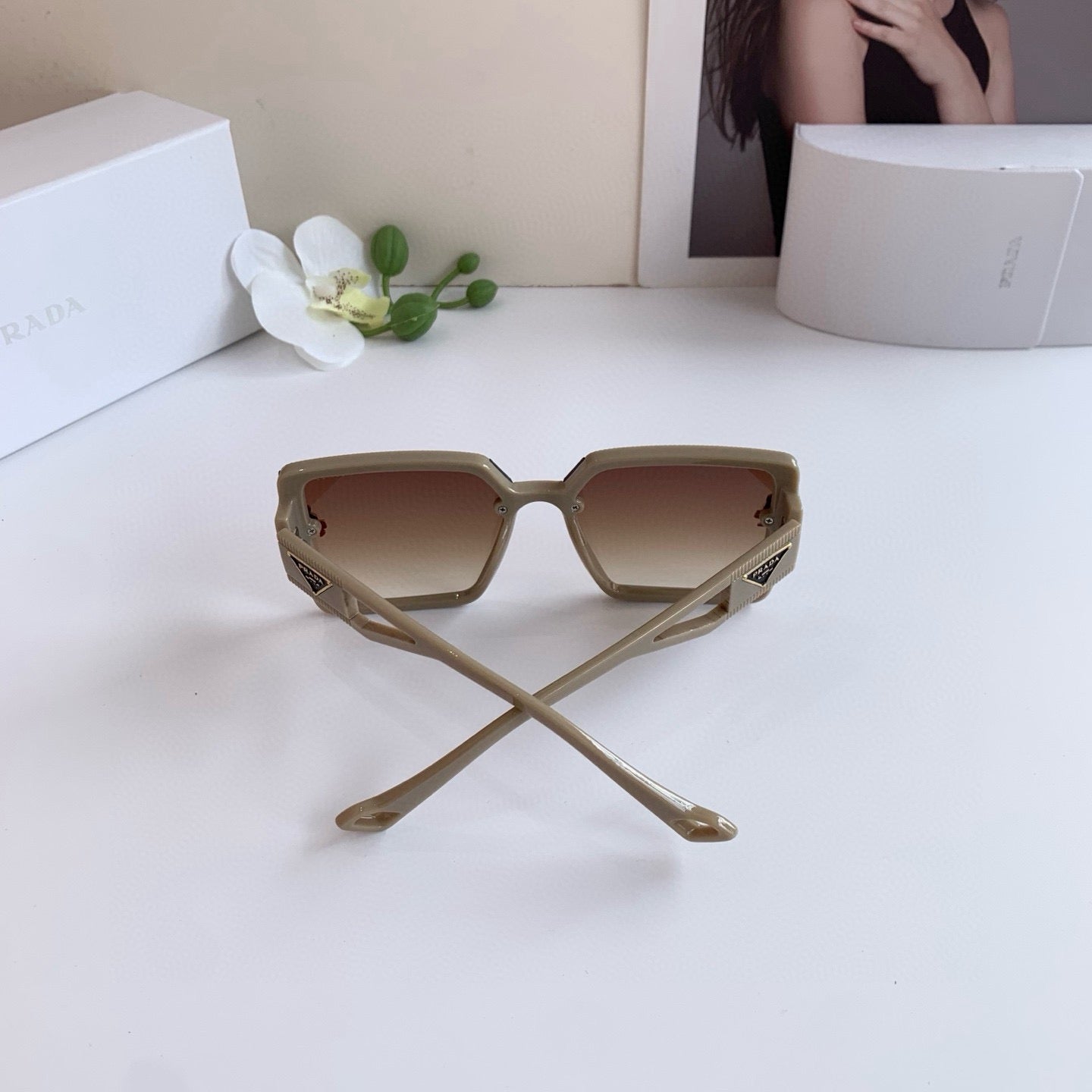 Prada Square Red Lens Sunglasses for Men & Women - 158447 - detail image 4