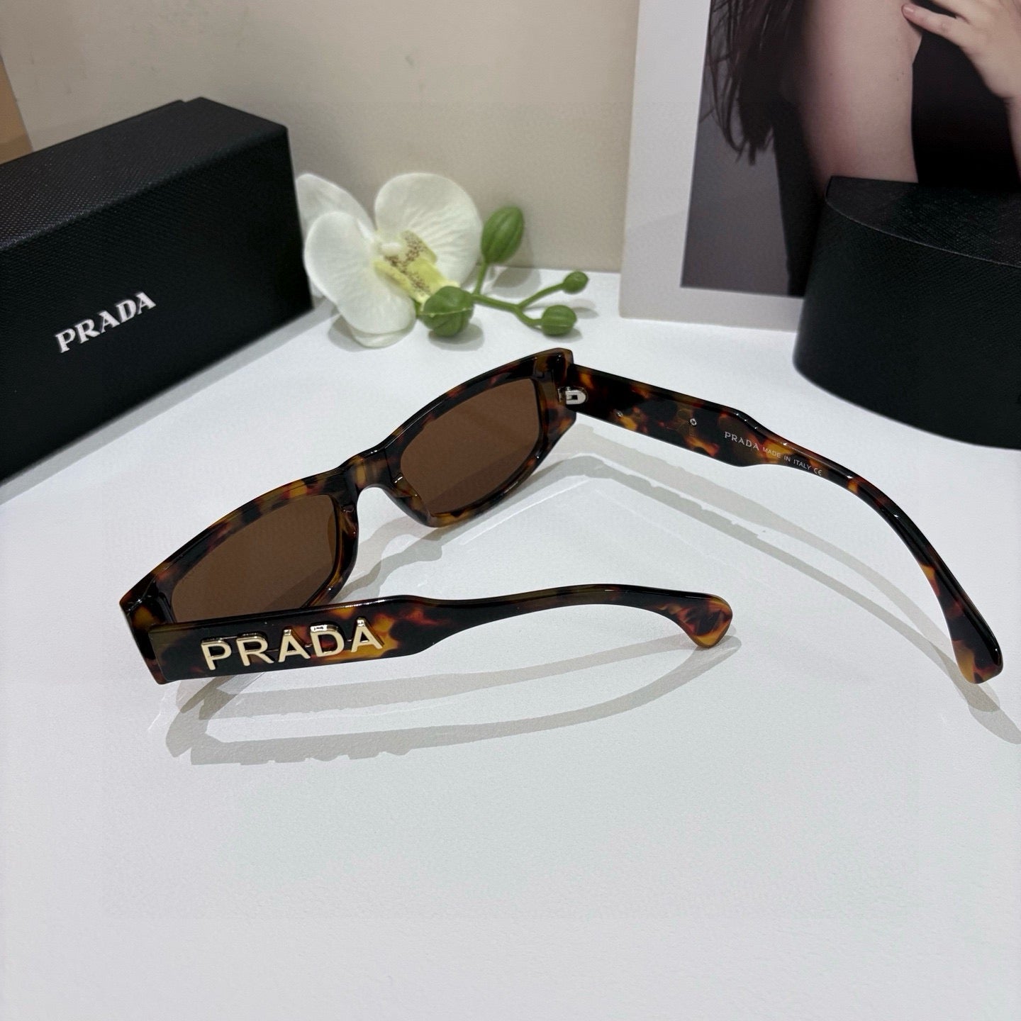 Prada Fashion Black Lens Sunglasses for Men & Women - 158450 - detail image 2