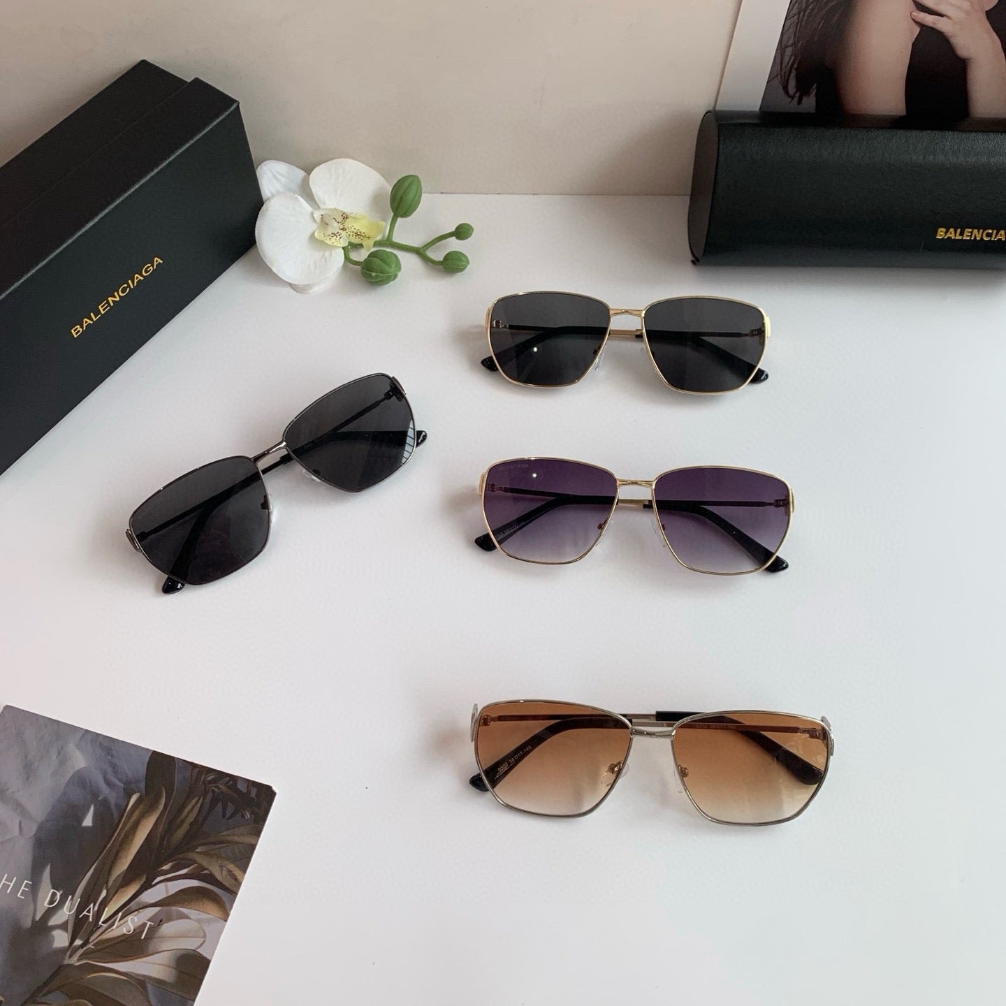 Balenciaga Metal Square Silver Lens Sunglasses for Men & Women - 158558 - detail image 2