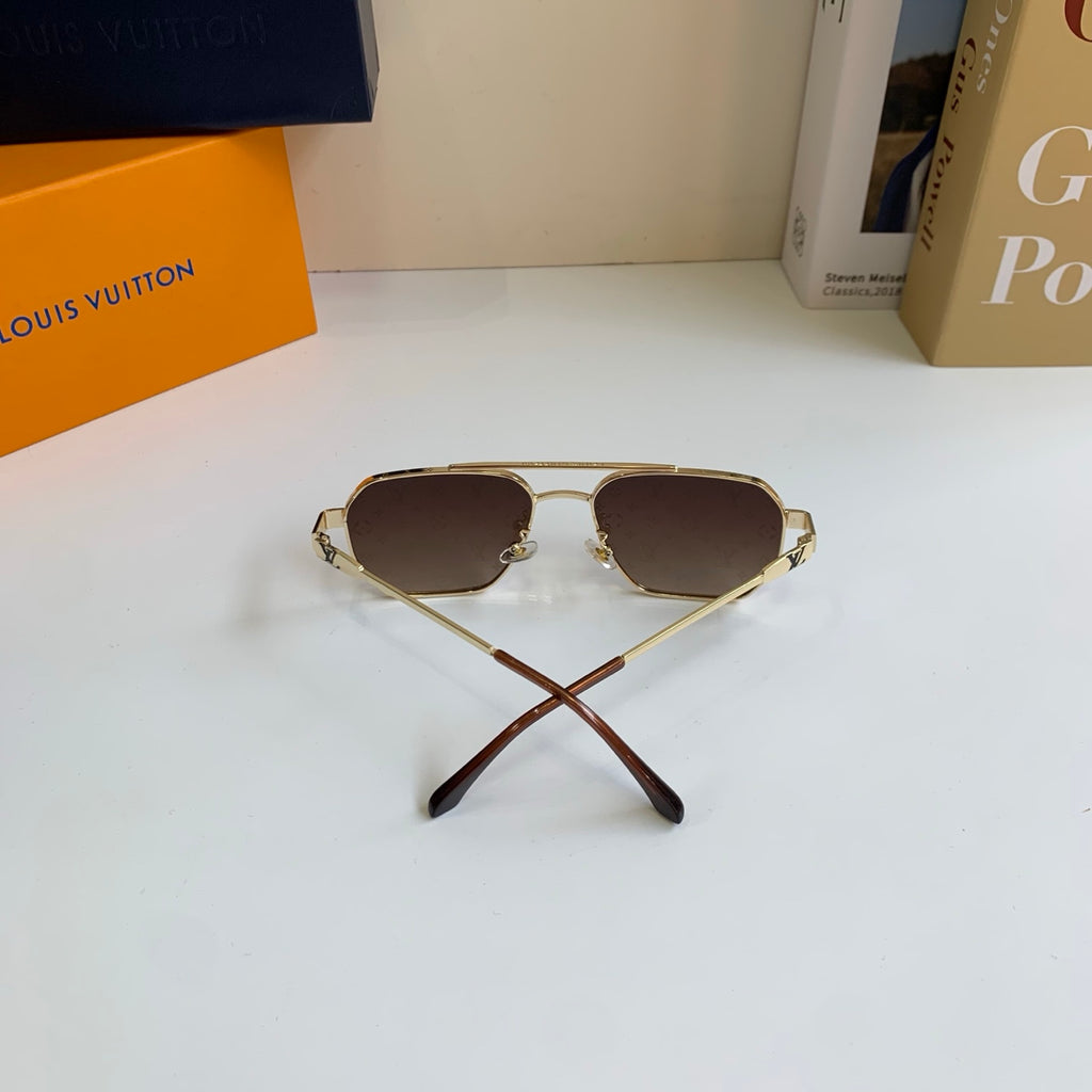 Louis Vuitton Metal Square Brown Lens Sunglasses for Men & Women - 414941 - detail image 8