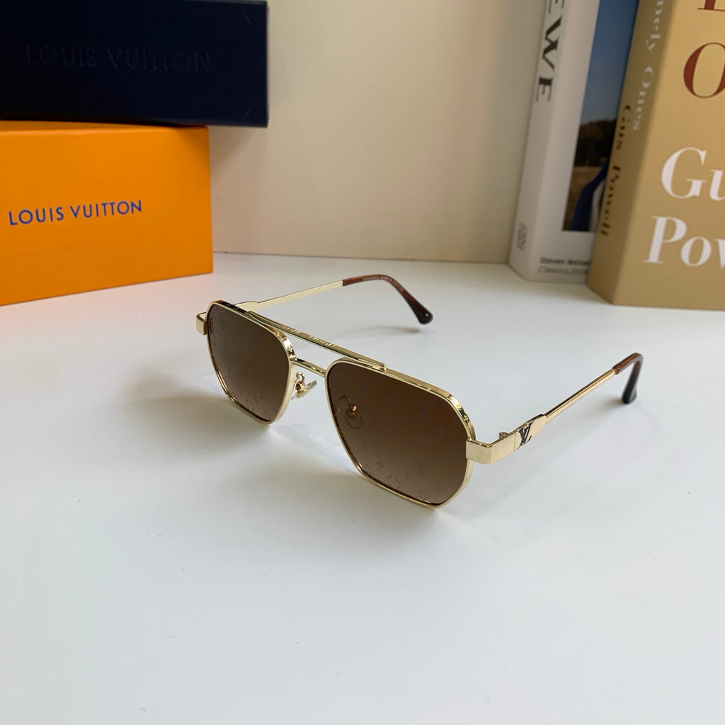 Louis Vuitton Metal Square Brown Lens Sunglasses for Men & Women - 414941 - detail image 2