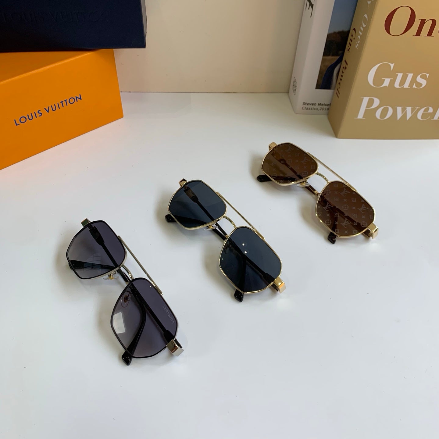 Louis Vuitton Metal Square Silver Lens Sunglasses for Men & Women - 414943 - detail image 10