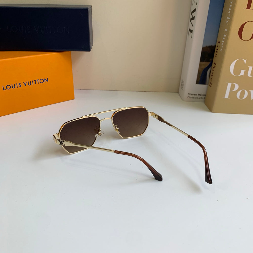 Louis Vuitton Metal Square Brown Lens Sunglasses for Men & Women - 414941 - detail image 7