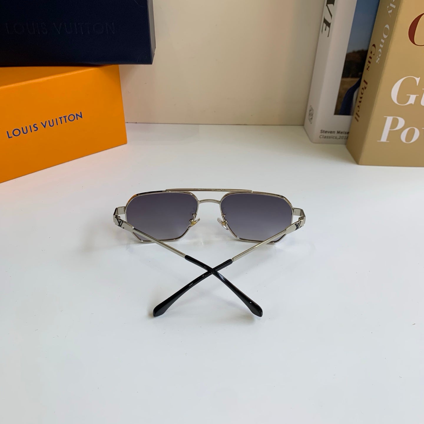 Louis Vuitton Metal Square Silver Lens Sunglasses for Men & Women - 414942 - detail image 7