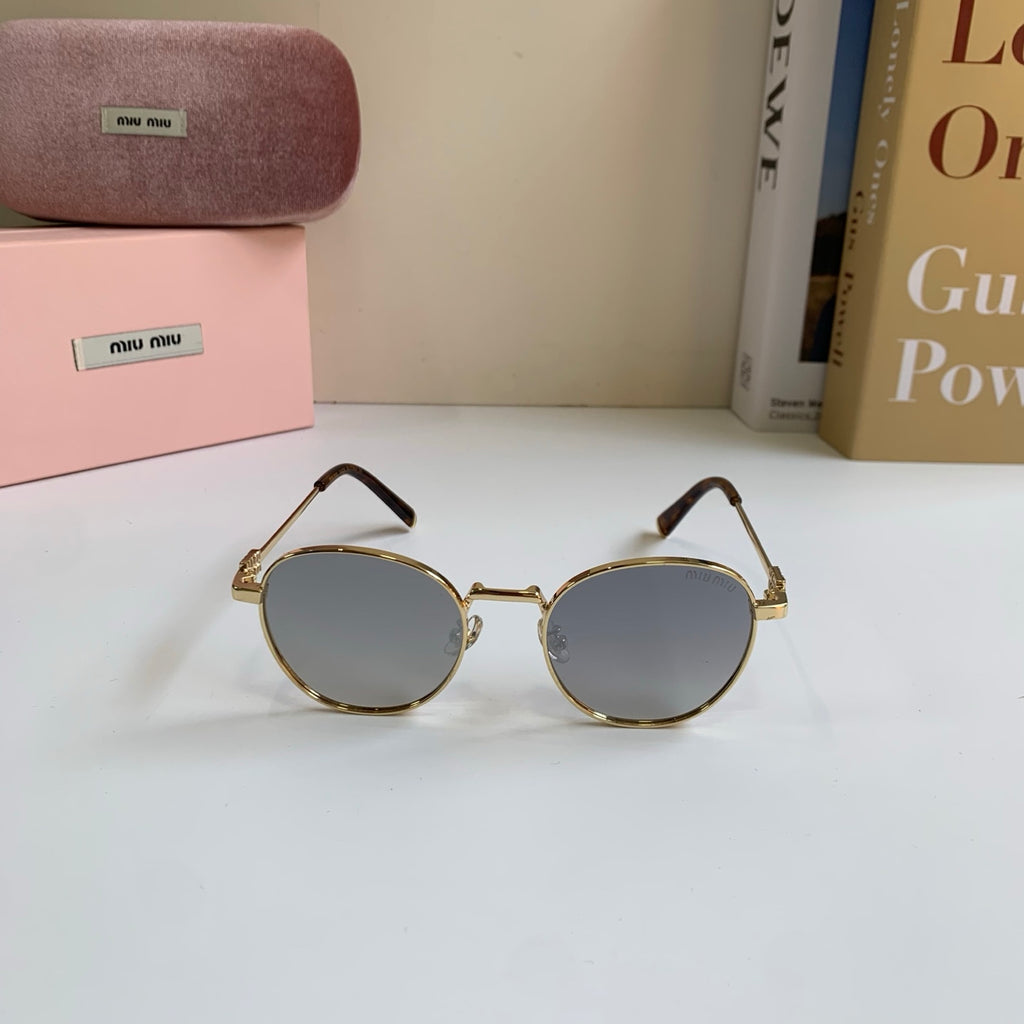 Miu Miu Metal Round Silver Lens Sunglasses for Men & Women - 432664 - detail image 3