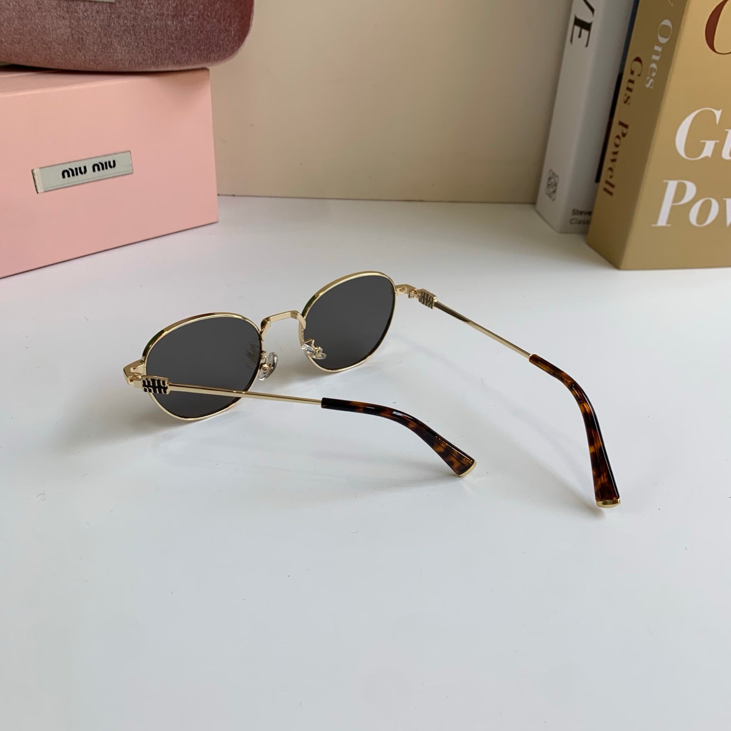 Miu Miu Metal Round Silver Lens Sunglasses for Men & Women - 432666 - detail image 8