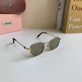 Miu Miu Metal Round Silver Lens Sunglasses for Men & Women - 432666
