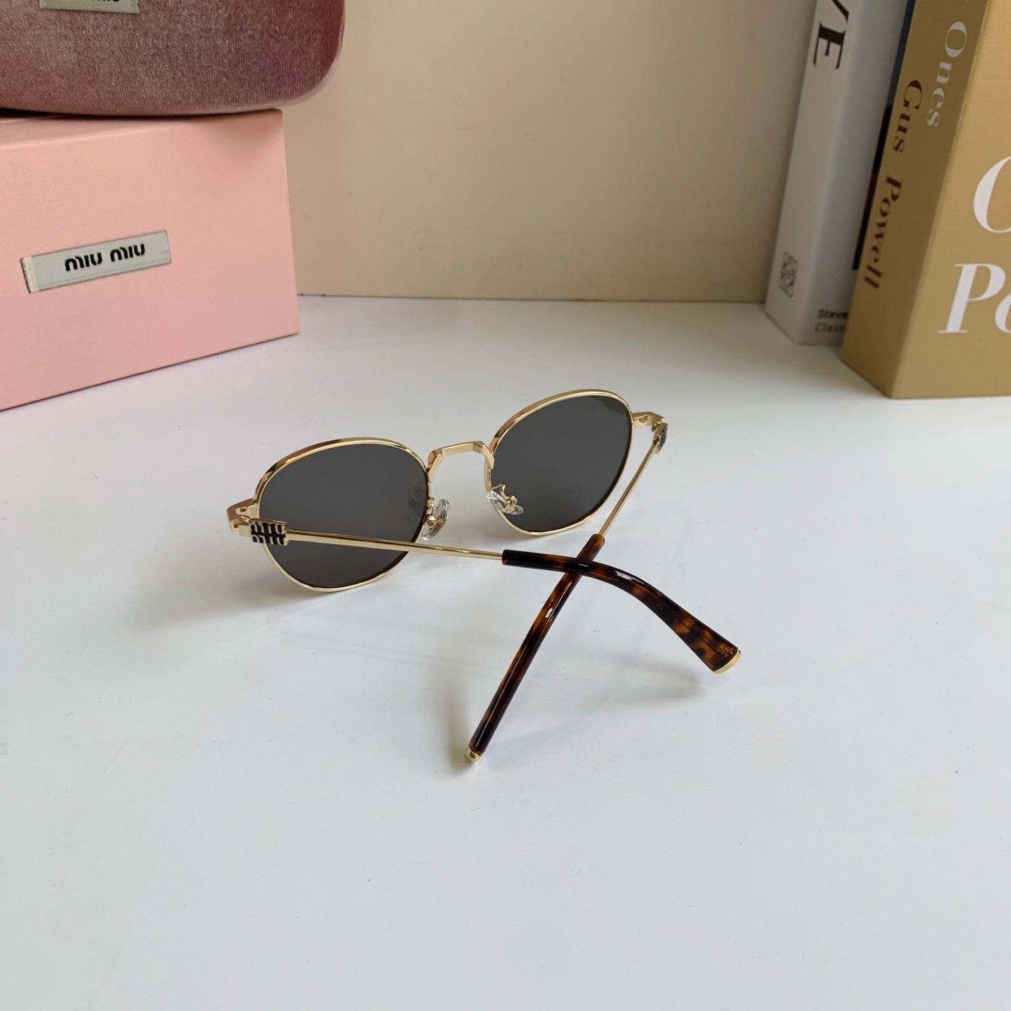 Miu Miu Metal Round Silver Lens Sunglasses for Men & Women - 432666 - detail image 6
