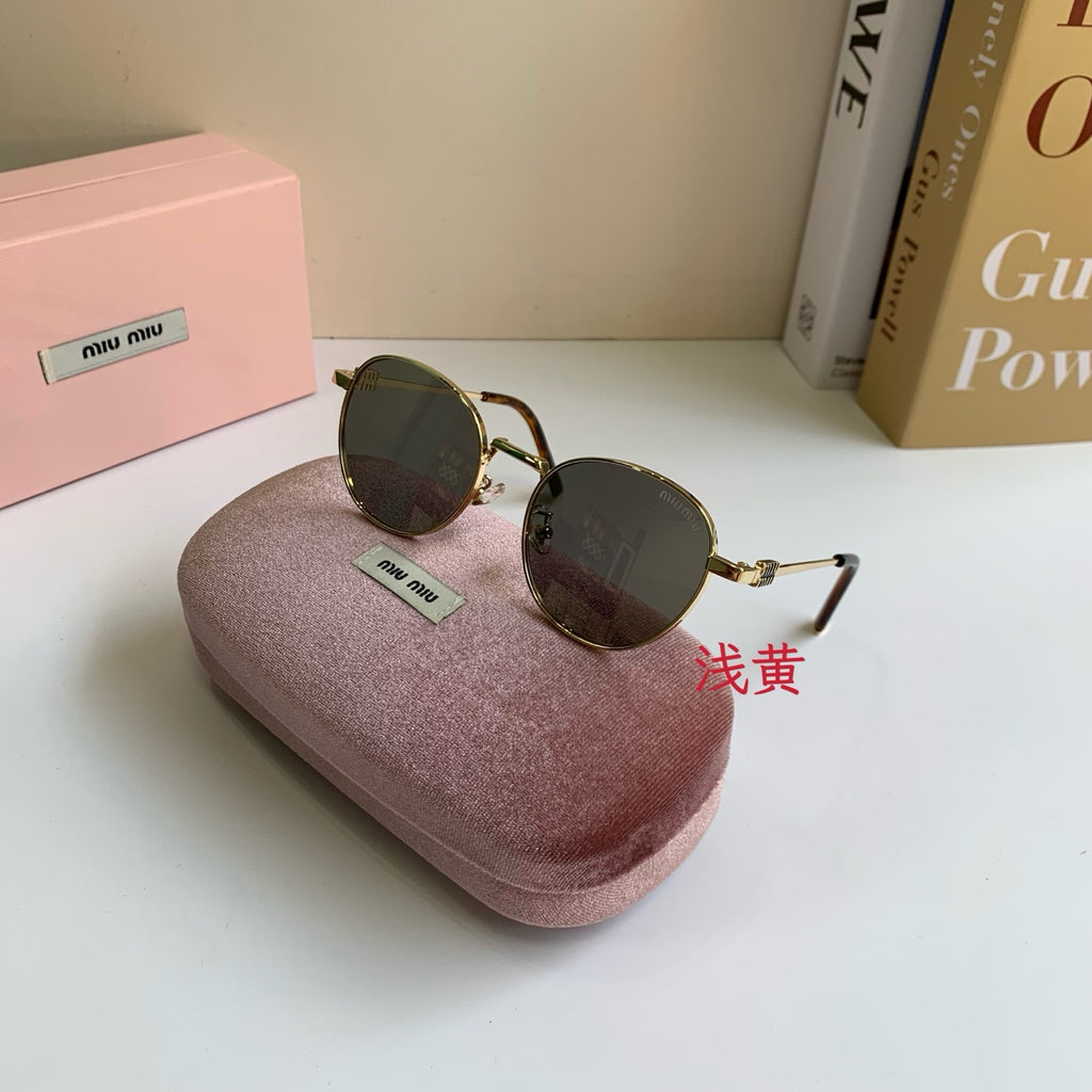 Miu Miu Metal Round Silver Lens Sunglasses for Men & Women - 432666 - detail image 4