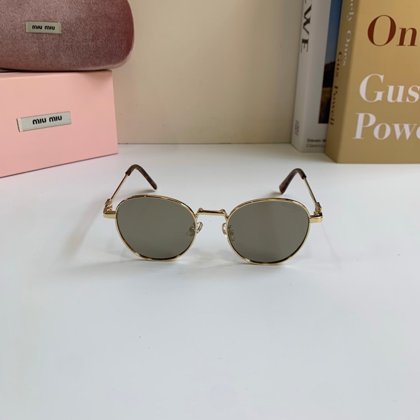 Miu Miu Metal Round Silver Lens Sunglasses for Men & Women - 432666 - detail image 5