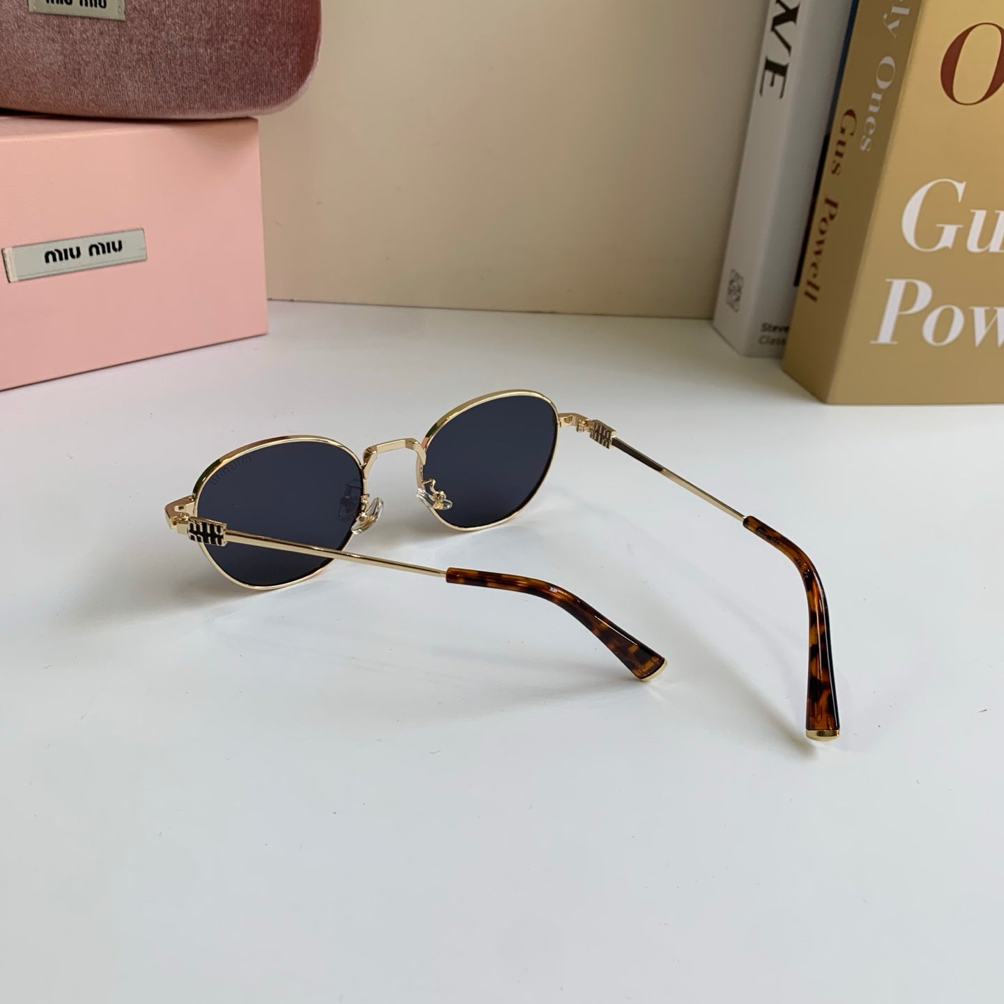Miu Miu Metal Round Silver Lens Sunglasses for Men & Women - 432667 - detail image 8
