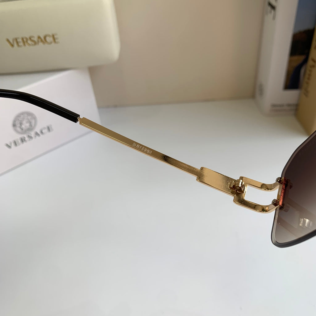 Versace Polarized Metal Square Red Lens Sunglasses for Men & Women - 432777 - detail image 7