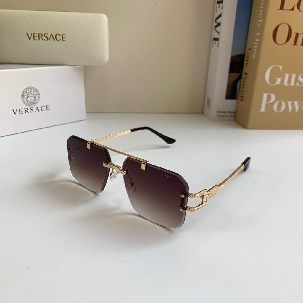 Versace Polarized Metal Square Red Lens Sunglasses for Men & Women - 432777 - detail image 2