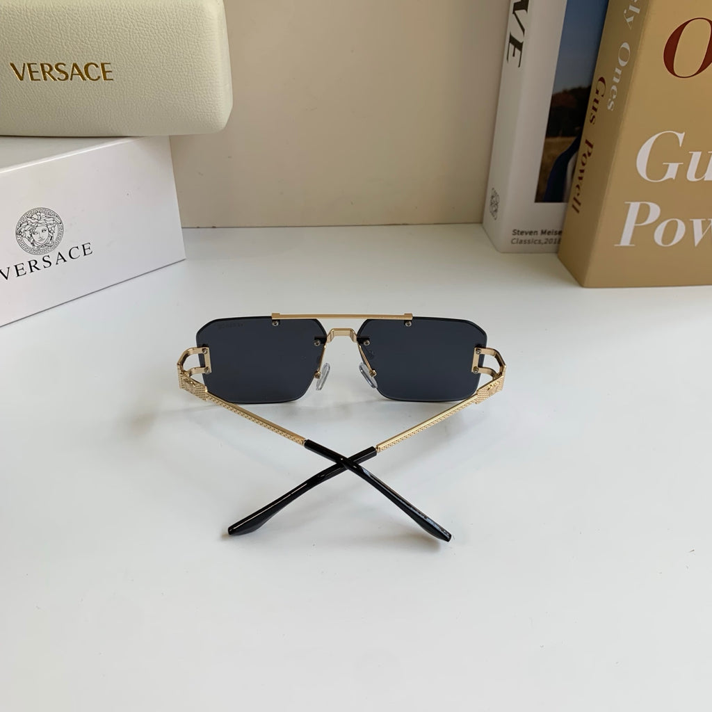 Versace Polarized Metal Square Silver Lens Sunglasses for Men & Women - 432780 - detail image 8