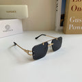 Versace Polarized Metal Square Silver Lens Sunglasses for Men & Women - 432780