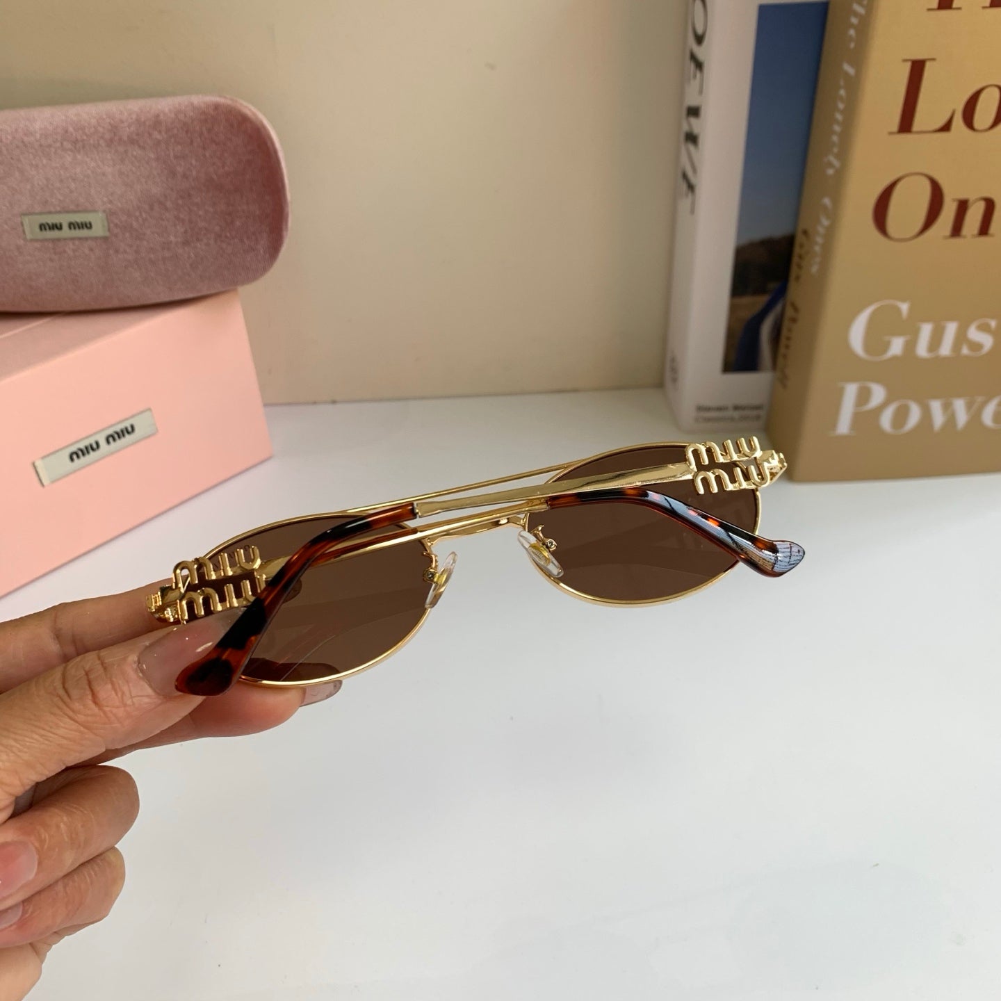 Miu Miu Metal Round Brown Lens Sunglasses for Men & Women - 432695 - detail image 7