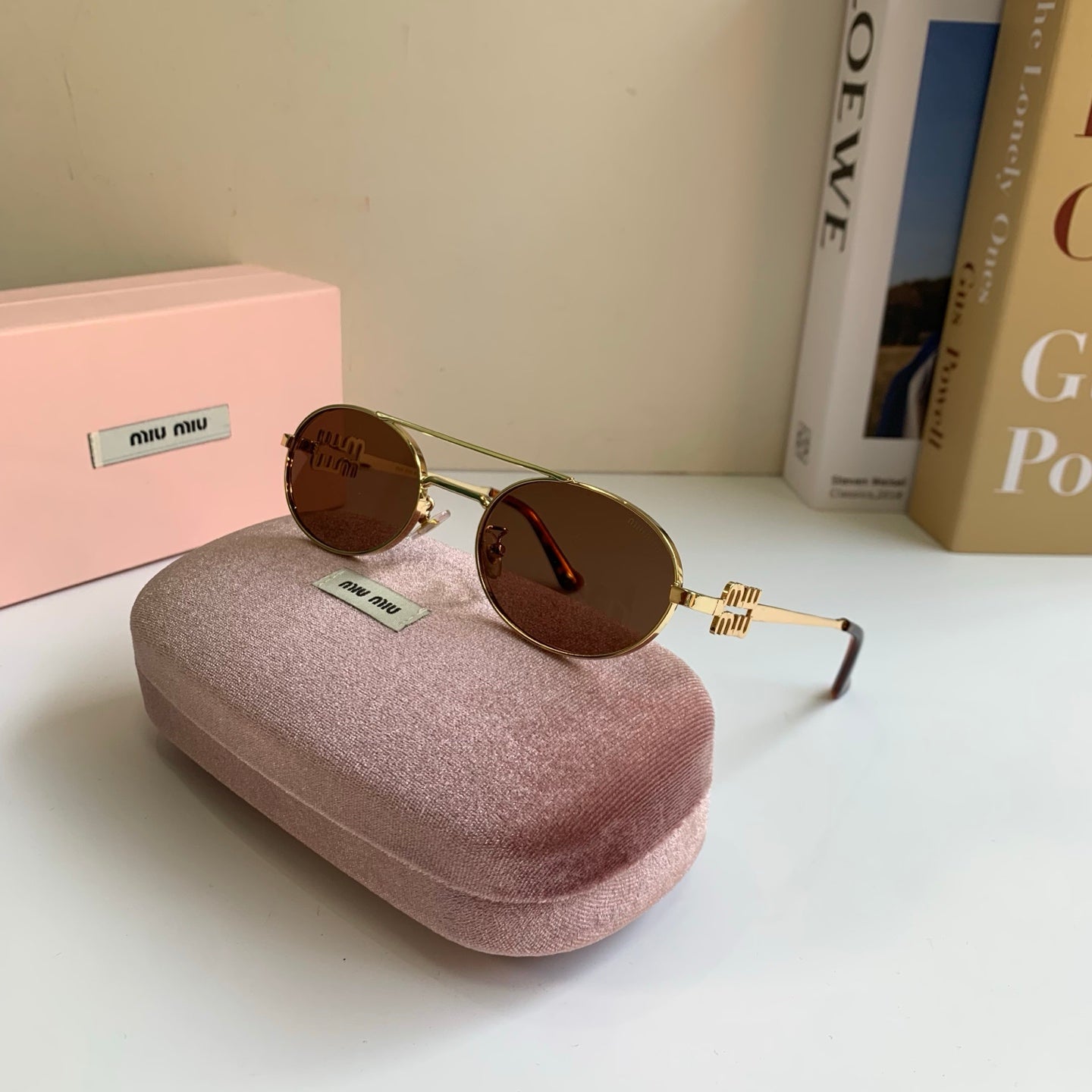 Miu Miu Metal Round Brown Lens Sunglasses for Men & Women - 432695 - detail image 4