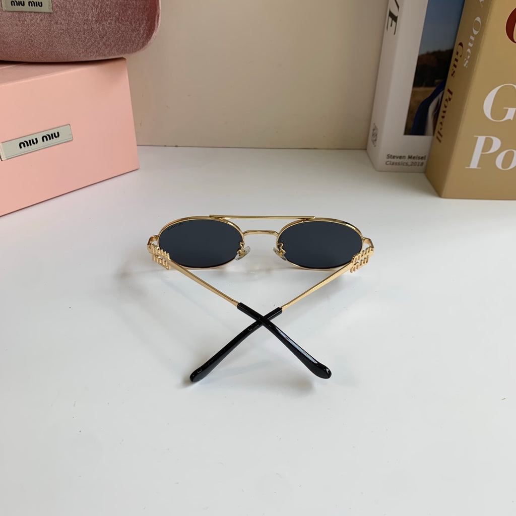 Miu Miu Metal Round Silver Lens Sunglasses for Men & Women - 432696 - detail image 7