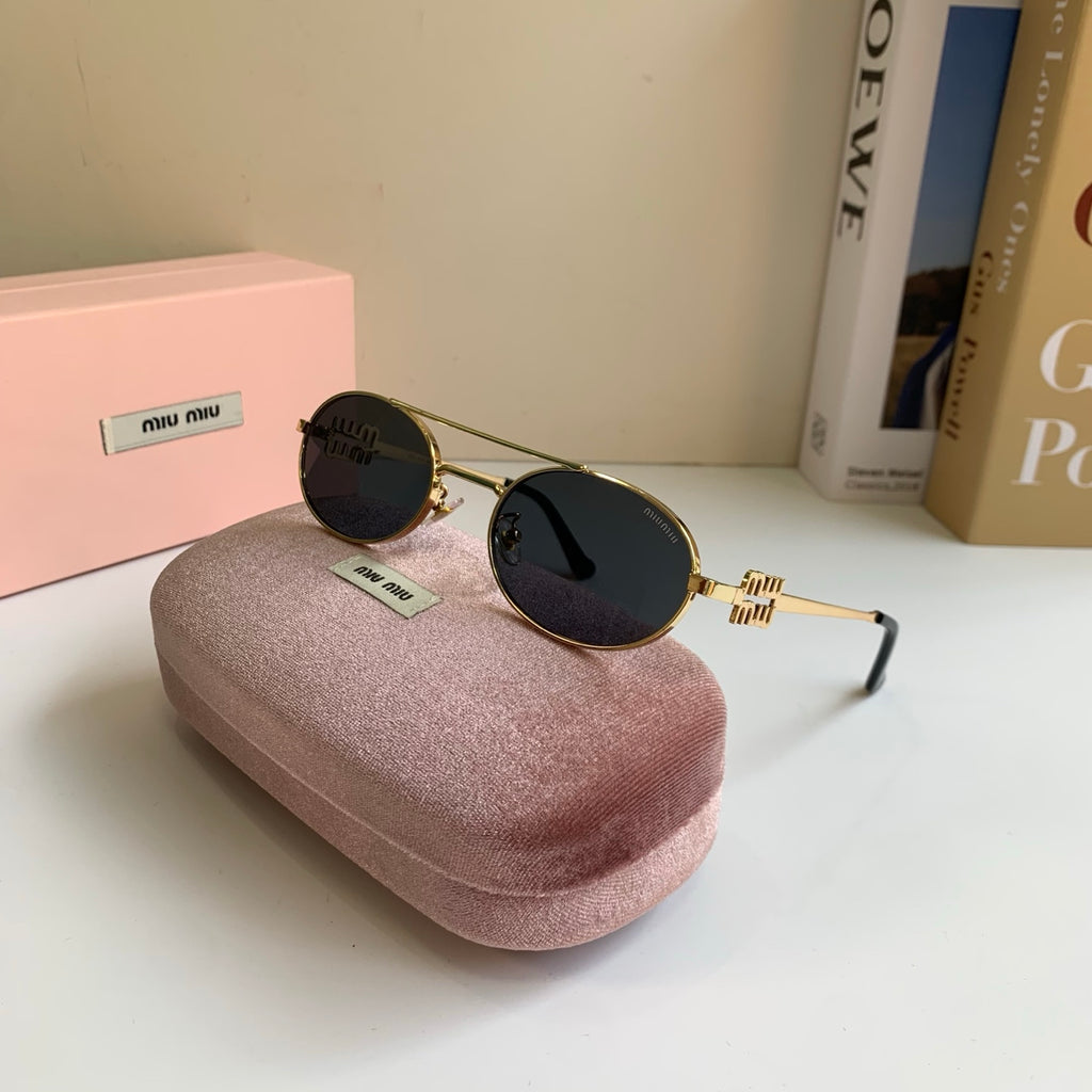 Miu Miu Metal Round Silver Lens Sunglasses for Men & Women - 432696 - detail image 5
