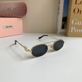 Miu Miu Metal Round Silver Lens Sunglasses for Men & Women - 432696