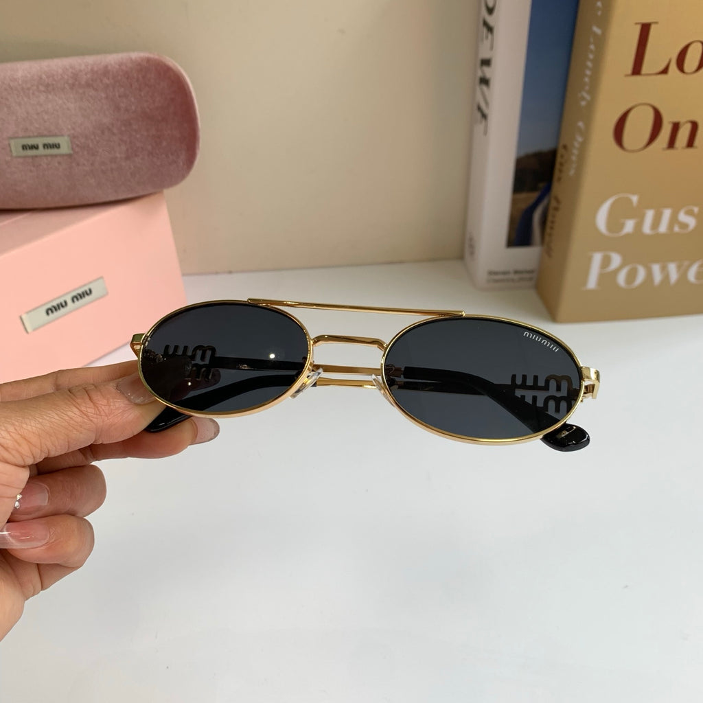 Miu Miu Metal Round Silver Lens Sunglasses for Men & Women - 432696 - detail image 4