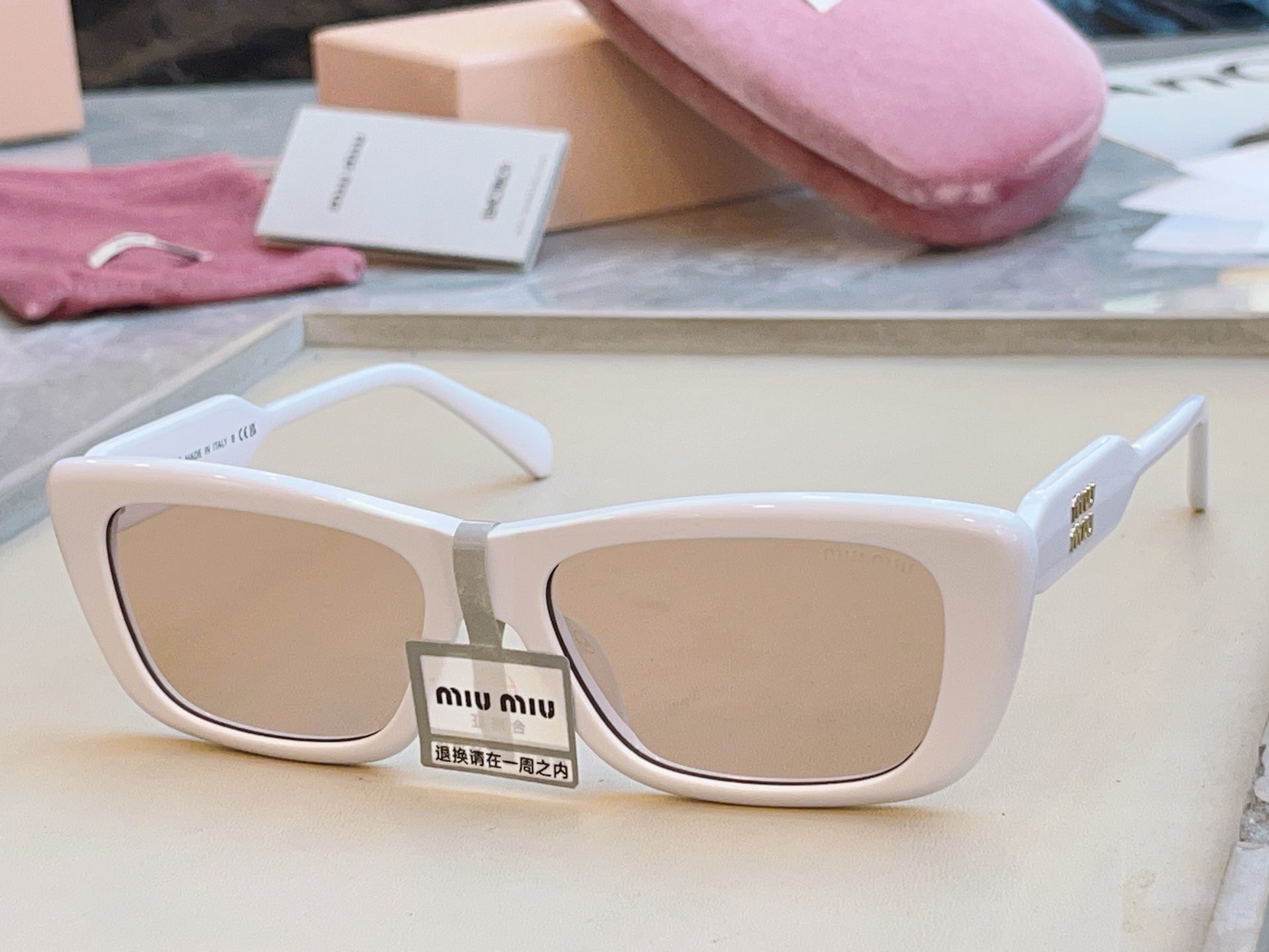 Miu Miu B12S-F Fashion Brown Lens Sunglasses for Men & Women - detail image 2