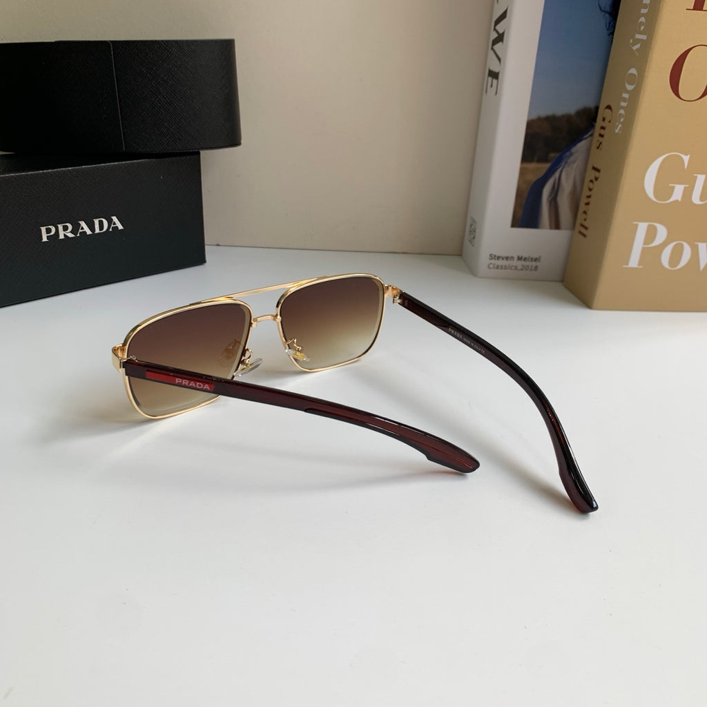 Prada Metal Square Brown Lens Sunglasses for Men & Women - 998097 - detail image 7