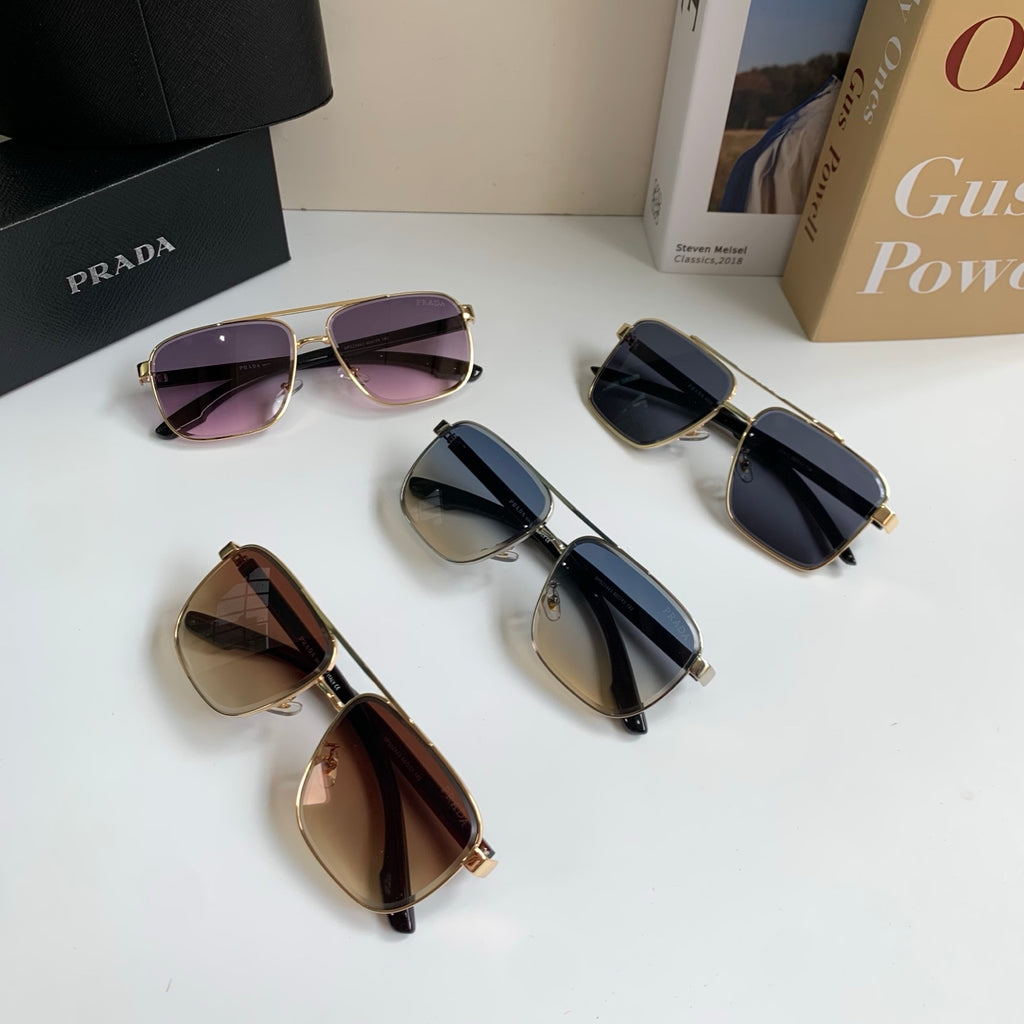 Prada Metal Square Silver Lens Sunglasses for Men & Women - 998100 - detail image 9