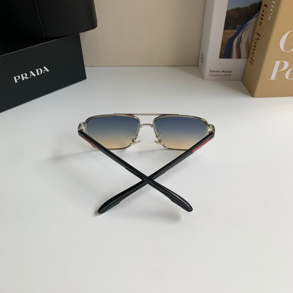 Prada Metal Square Silver Lens Sunglasses for Men & Women - 998098 - detail image 5