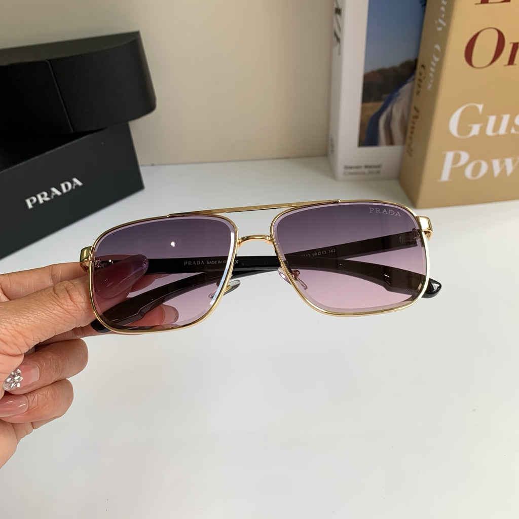 Prada Metal Square Silver Lens Sunglasses for Men & Women - 998099 - detail image 3