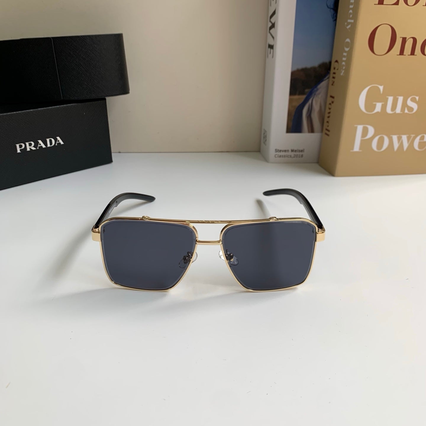 Prada Metal Square Silver Lens Sunglasses for Men & Women - 998100 - detail image 5