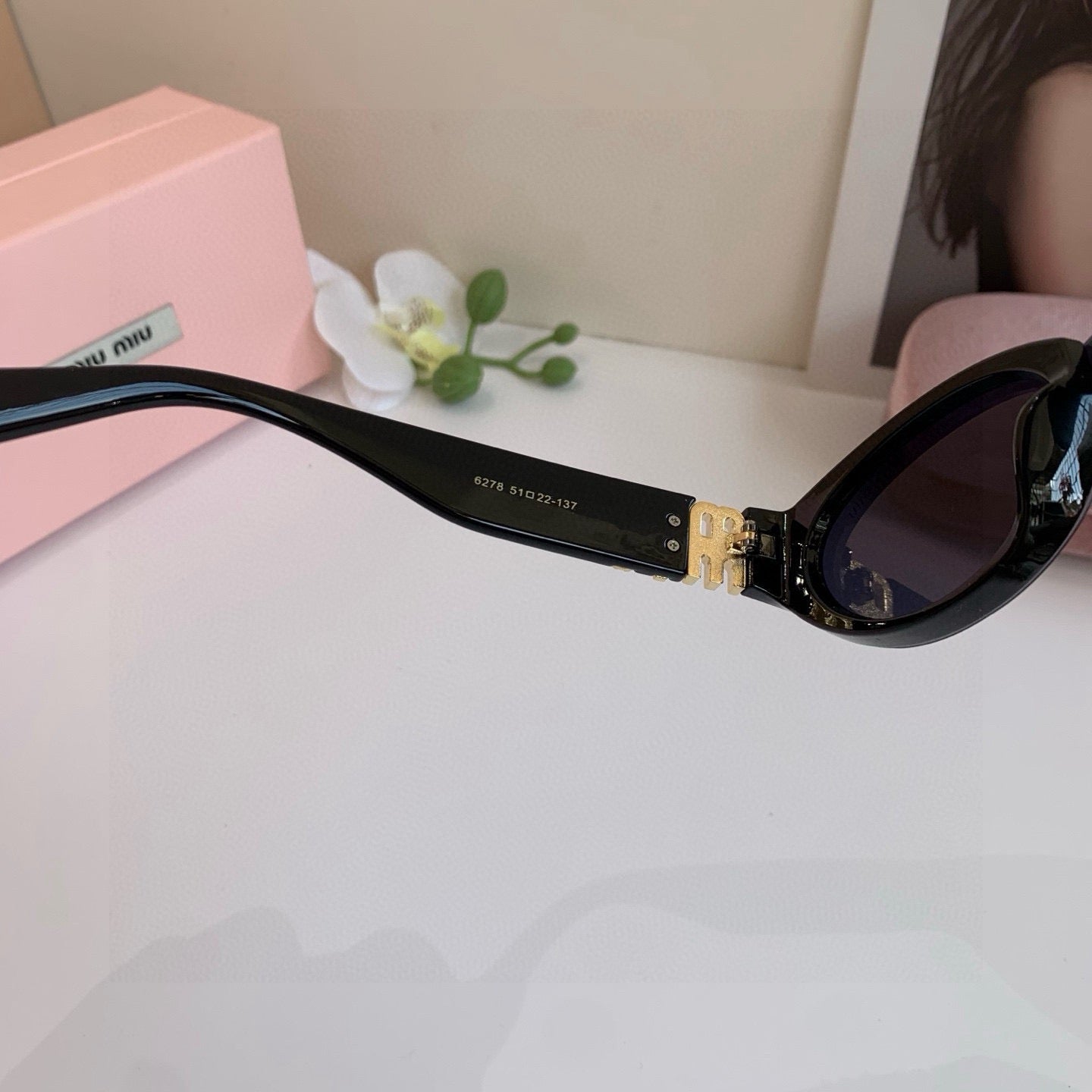 Miu Miu Square Black Lens Sunglasses for Men & Women - 449688