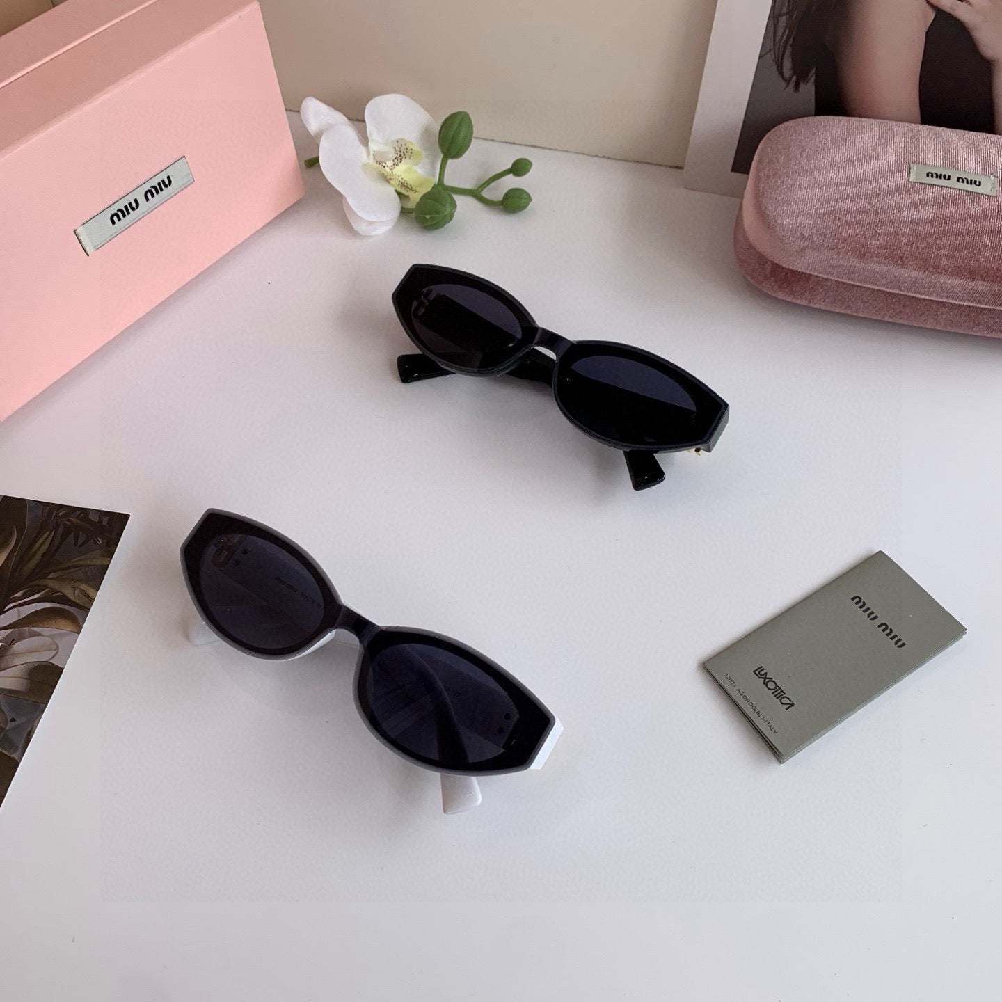 Miu Miu Square Black Lens Sunglasses for Men & Women - 449688 - detail image 4