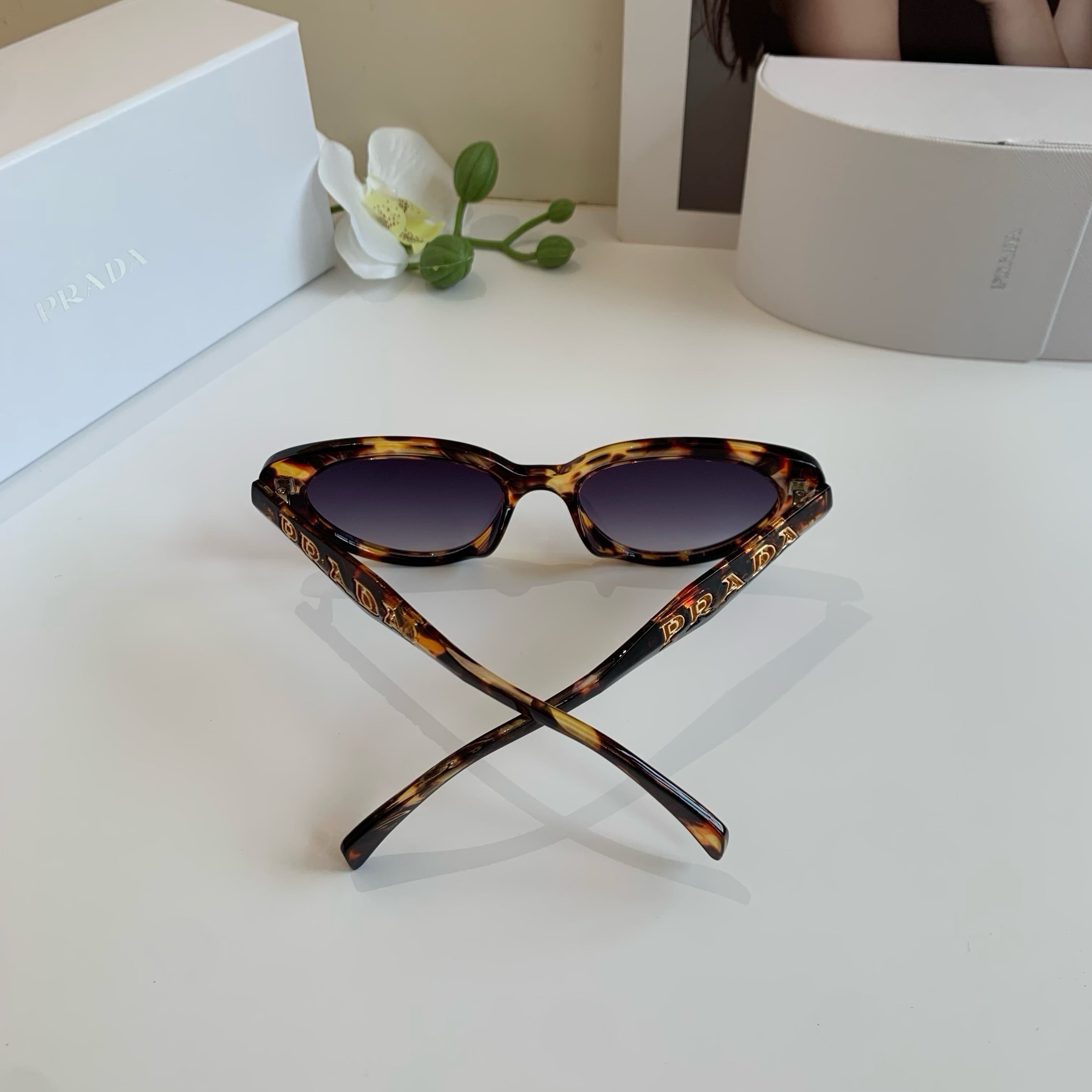 Prada Cat-Eye Silver Lens Sunglasses for Men & Women - 358422 - detail image 2