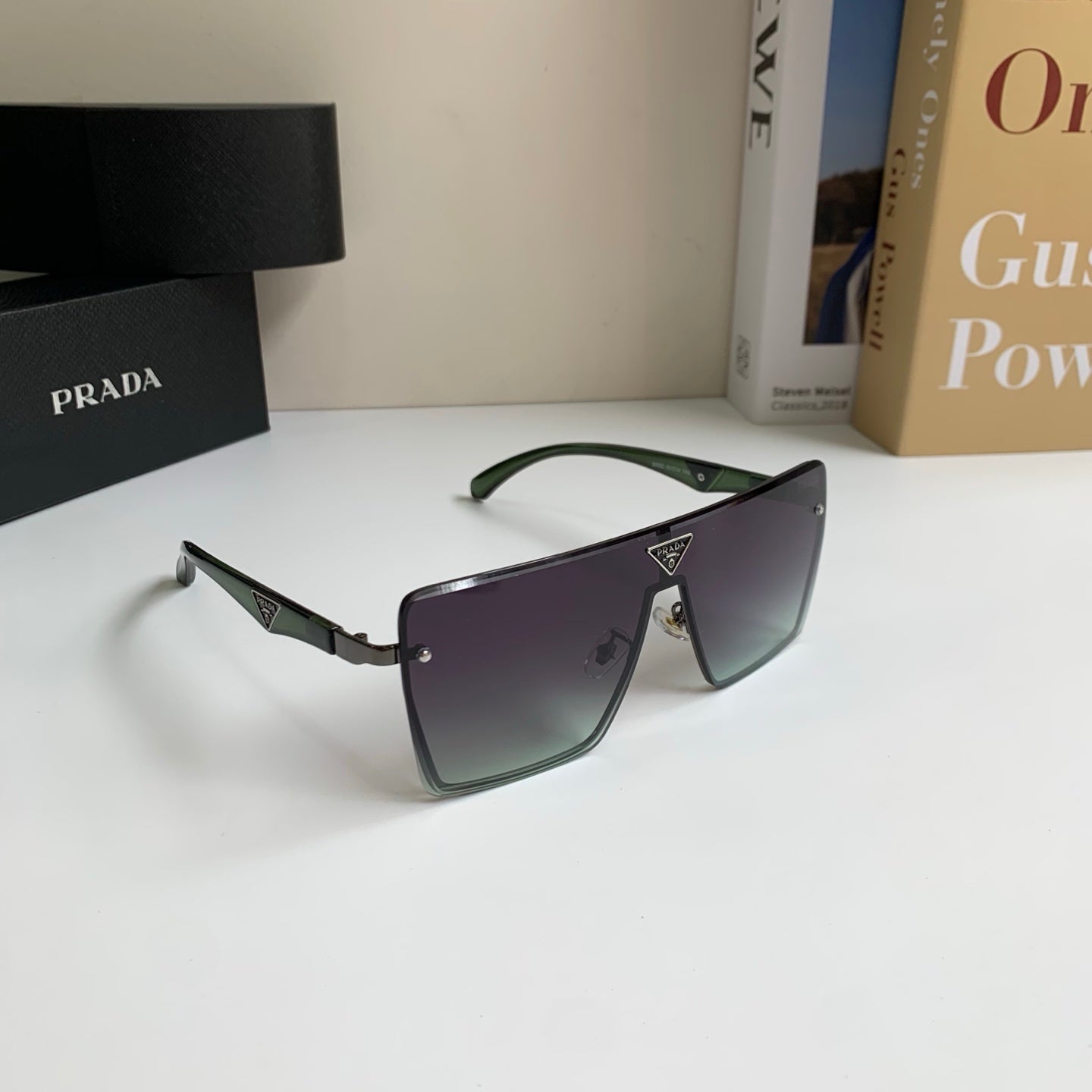 Prada Square Silver Lens Sunglasses for Men & Women - 382660