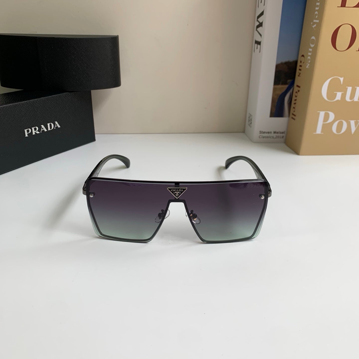 Prada Square Silver Lens Sunglasses for Men & Women - 132496 - detail image 3