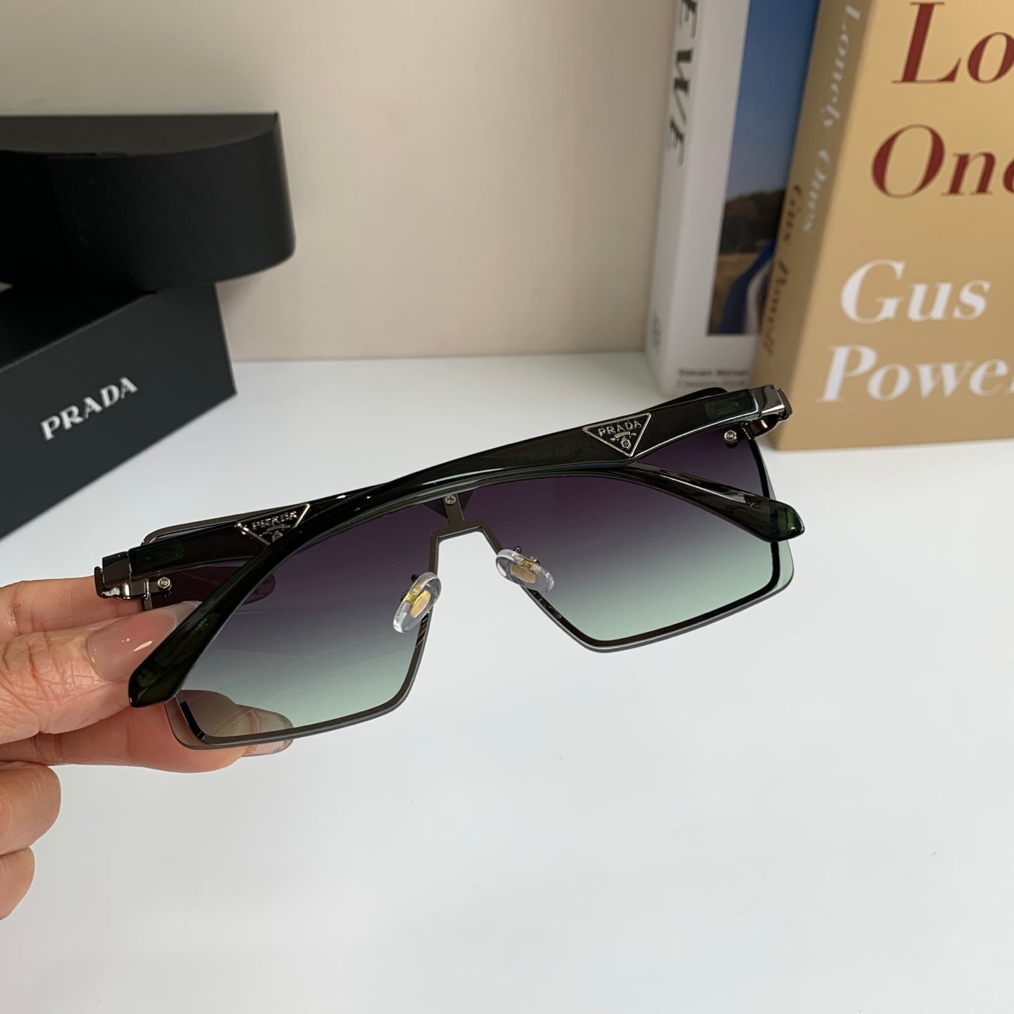 Prada Square Silver Lens Sunglasses for Men & Women - 132496 - detail image 9