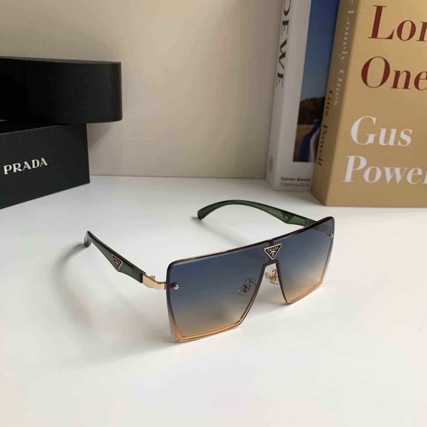 Prada Square Silver Lens Sunglasses for Men & Women - 382662