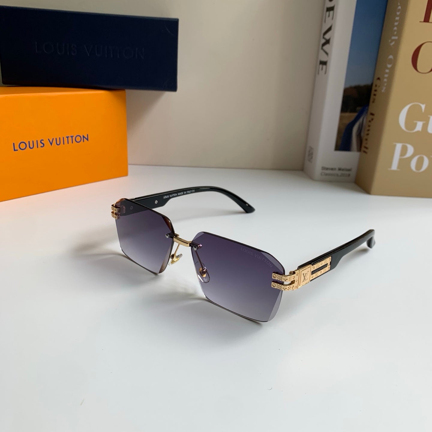Louis Vuitton Metal Fashion Silver Lens Sunglasses for Men & Women - 381766 - detail image 2