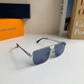 Louis Vuitton Metal Square Blue Lens Sunglasses for Men & Women - 398238