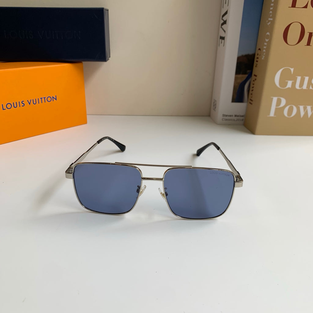 Louis Vuitton Metal Square Blue Lens Sunglasses for Men & Women - 398238 - detail image 3