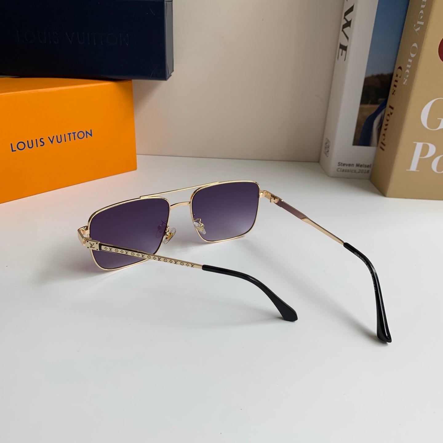 Louis Vuitton Metal Square Silver Lens Sunglasses for Men & Women - 398239 - detail image 7
