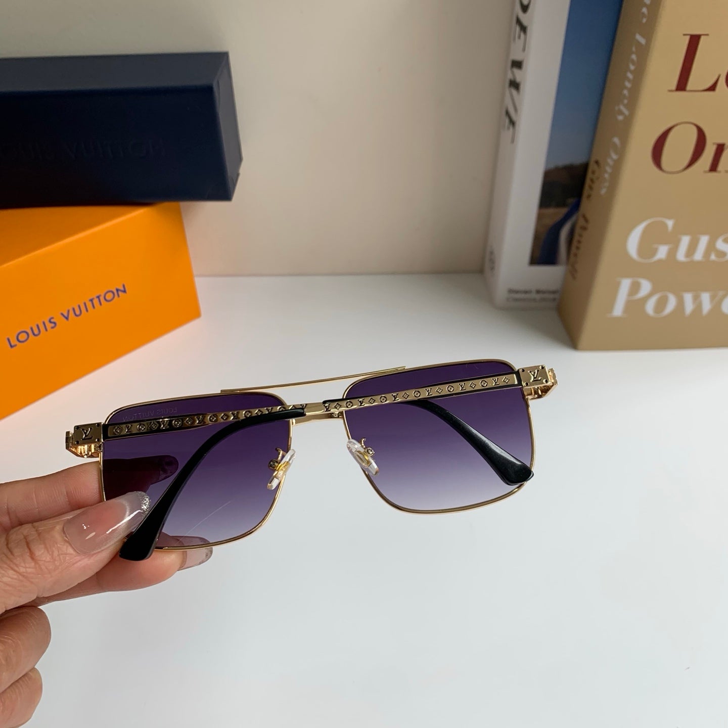 Louis Vuitton Metal Square Silver Lens Sunglasses for Men & Women - 398239 - detail image 6